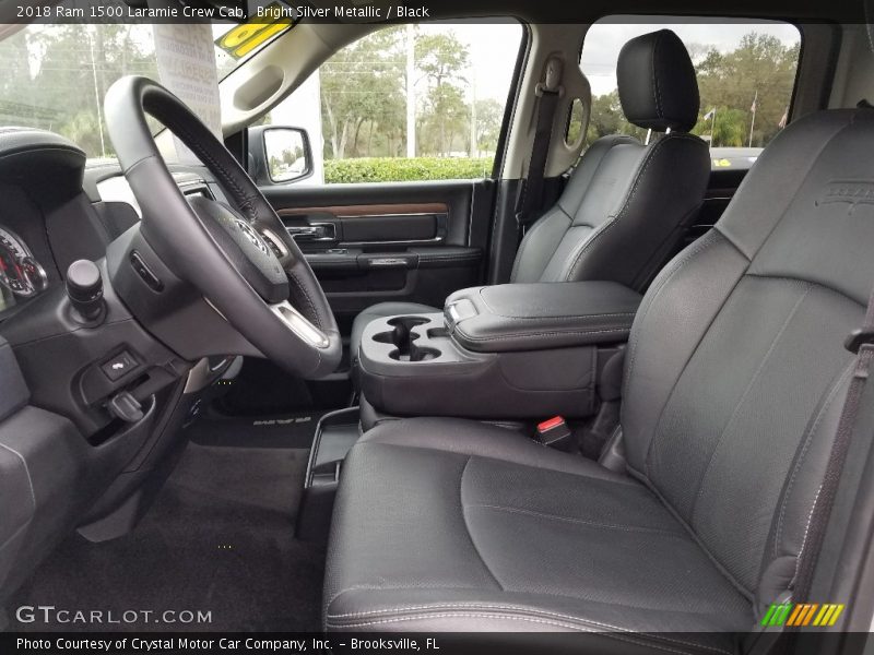 Bright Silver Metallic / Black 2018 Ram 1500 Laramie Crew Cab