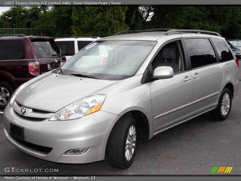 Silver Shadow Pearl / Stone 2007 Toyota Sienna XLE Limited AWD