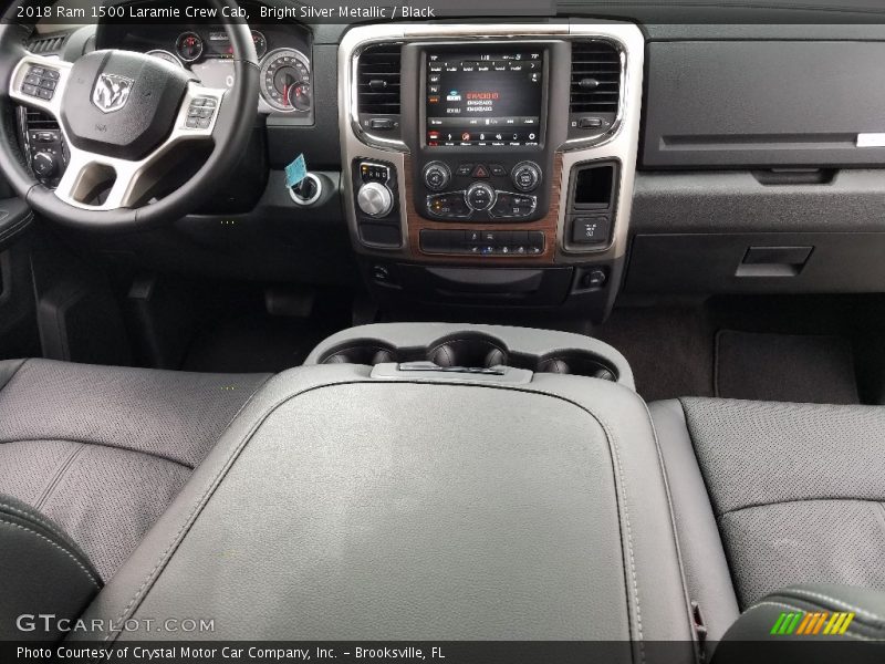 Bright Silver Metallic / Black 2018 Ram 1500 Laramie Crew Cab