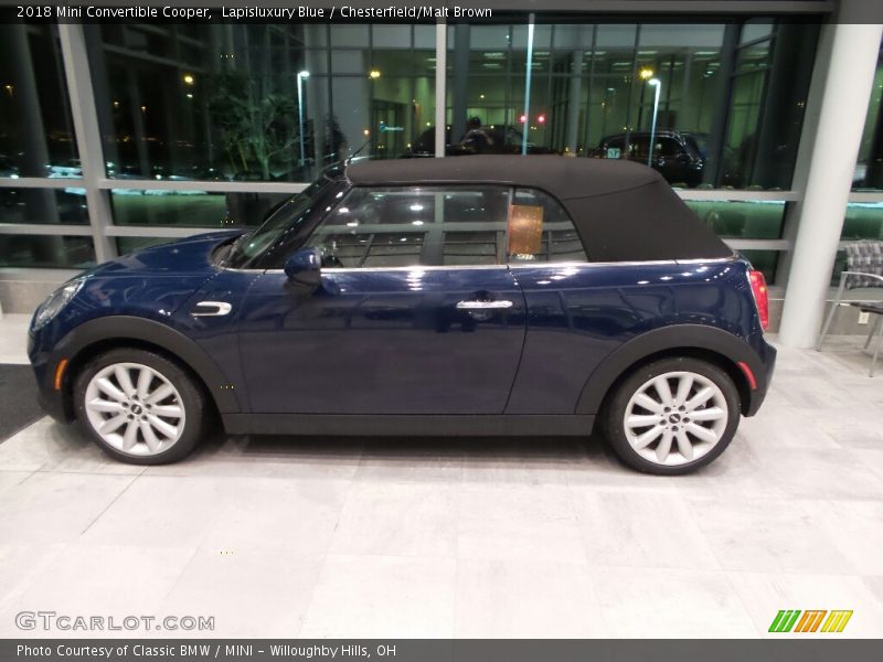 Lapisluxury Blue / Chesterfield/Malt Brown 2018 Mini Convertible Cooper