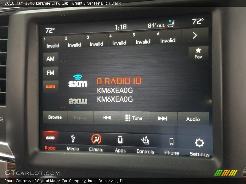 Bright Silver Metallic / Black 2018 Ram 1500 Laramie Crew Cab