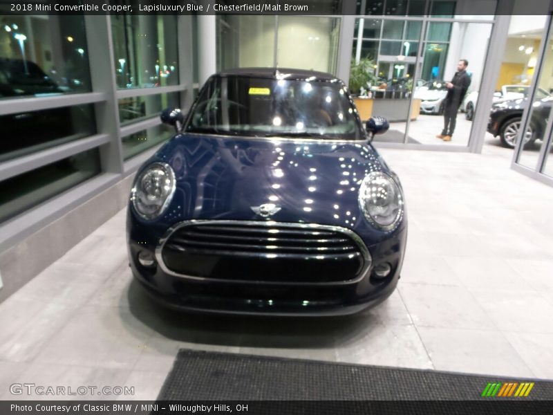 Lapisluxury Blue / Chesterfield/Malt Brown 2018 Mini Convertible Cooper