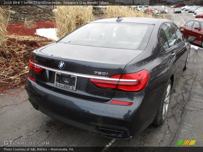 Singapore Gray Metallic / Black 2018 BMW 7 Series 750i xDrive Sedan