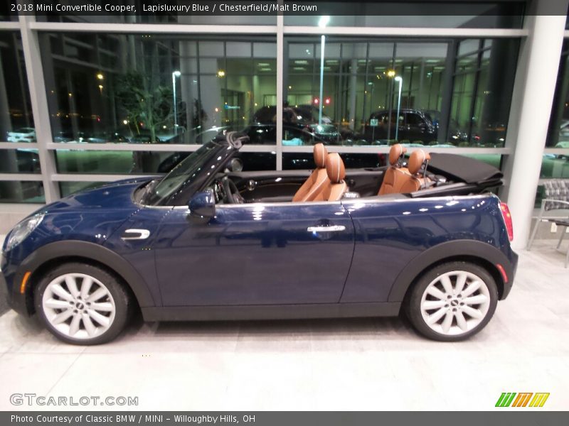 Lapisluxury Blue / Chesterfield/Malt Brown 2018 Mini Convertible Cooper