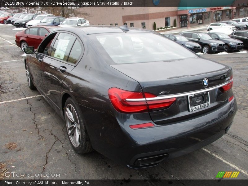 Singapore Gray Metallic / Black 2018 BMW 7 Series 750i xDrive Sedan
