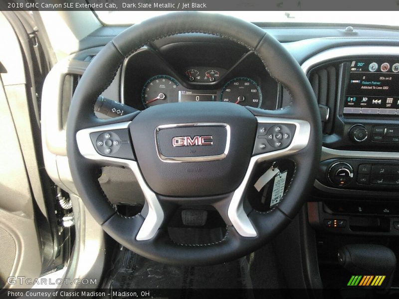 Dark Slate Metallic / Jet Black 2018 GMC Canyon SLE Extended Cab