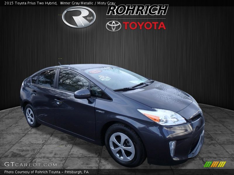 Winter Gray Metallic / Misty Gray 2015 Toyota Prius Two Hybrid