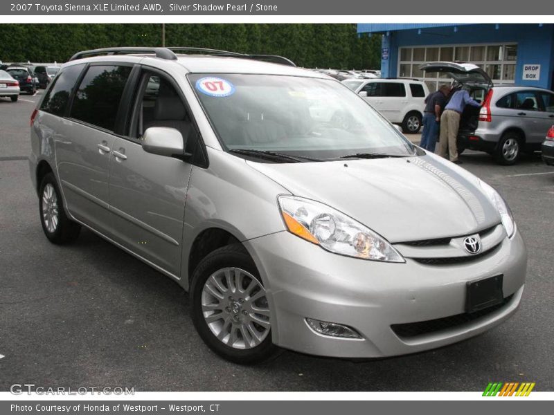 Silver Shadow Pearl / Stone 2007 Toyota Sienna XLE Limited AWD