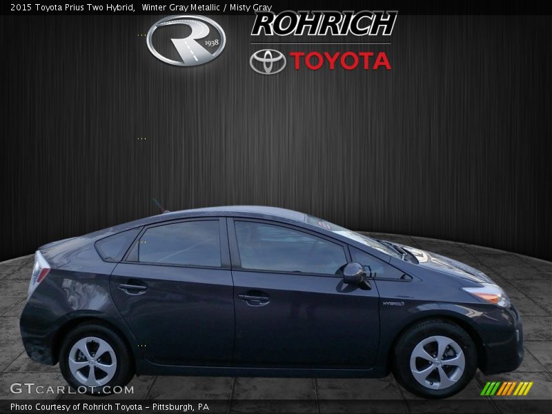 Winter Gray Metallic / Misty Gray 2015 Toyota Prius Two Hybrid