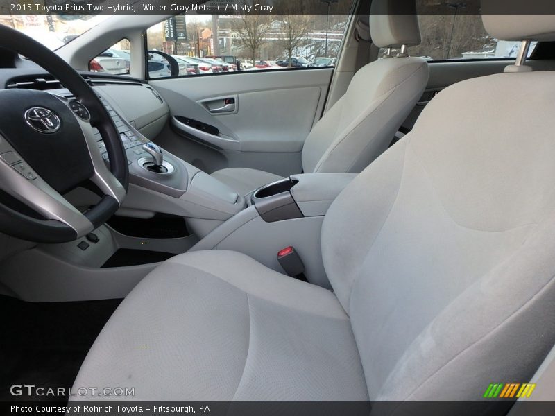 Winter Gray Metallic / Misty Gray 2015 Toyota Prius Two Hybrid