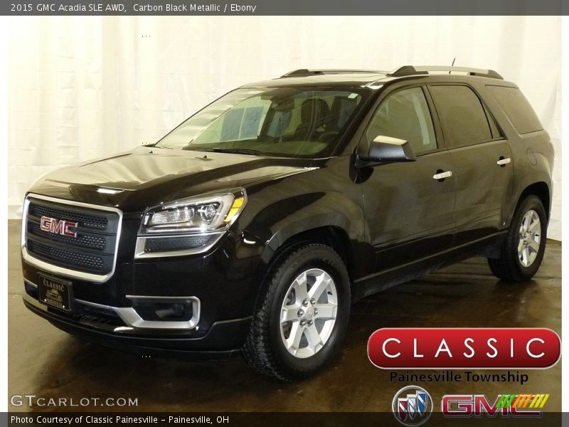 Carbon Black Metallic / Ebony 2015 GMC Acadia SLE AWD