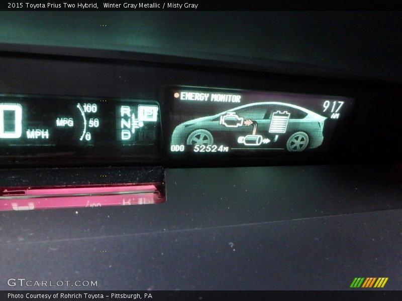 Winter Gray Metallic / Misty Gray 2015 Toyota Prius Two Hybrid