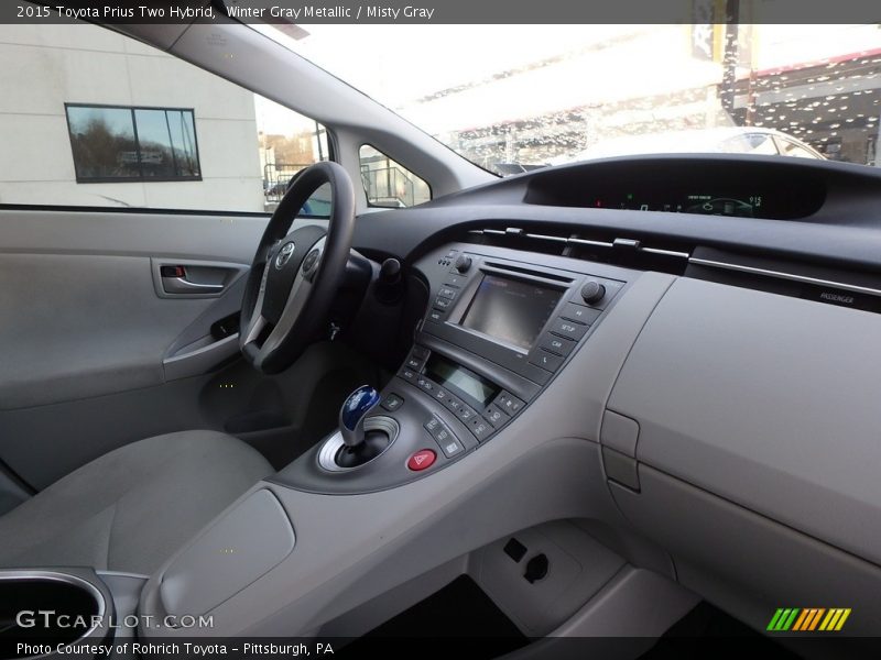 Winter Gray Metallic / Misty Gray 2015 Toyota Prius Two Hybrid