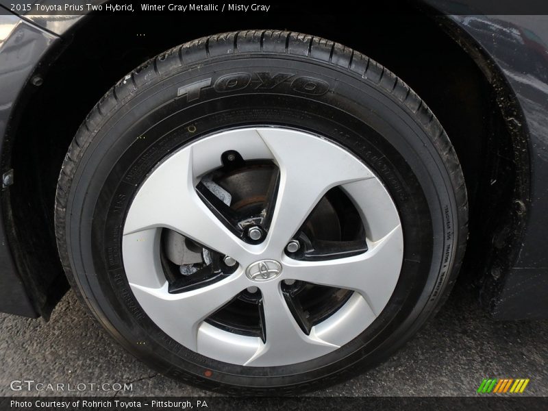 Winter Gray Metallic / Misty Gray 2015 Toyota Prius Two Hybrid
