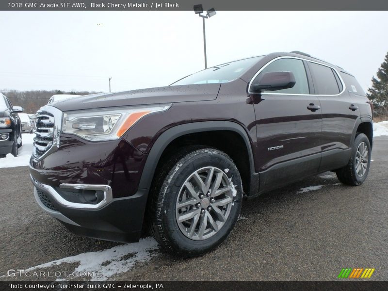 Black Cherry Metallic / Jet Black 2018 GMC Acadia SLE AWD