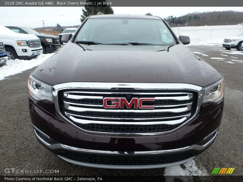Black Cherry Metallic / Jet Black 2018 GMC Acadia SLE AWD