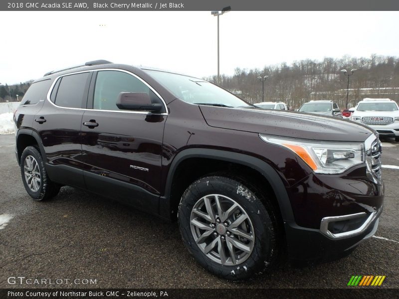 Black Cherry Metallic / Jet Black 2018 GMC Acadia SLE AWD