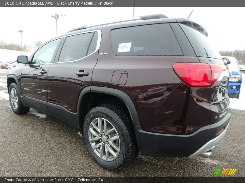 Black Cherry Metallic / Jet Black 2018 GMC Acadia SLE AWD