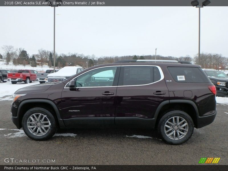 Black Cherry Metallic / Jet Black 2018 GMC Acadia SLE AWD