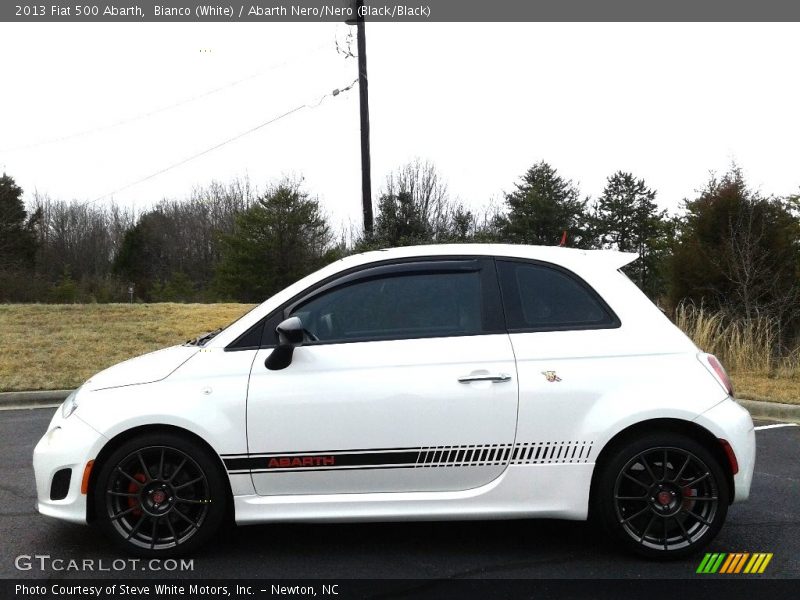 Bianco (White) / Abarth Nero/Nero (Black/Black) 2013 Fiat 500 Abarth