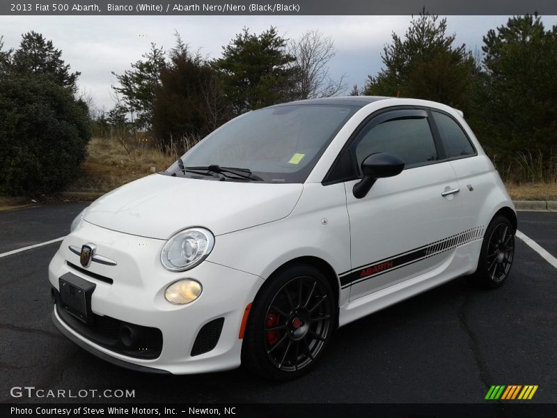 Bianco (White) / Abarth Nero/Nero (Black/Black) 2013 Fiat 500 Abarth