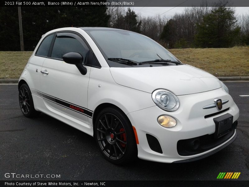 Bianco (White) / Abarth Nero/Nero (Black/Black) 2013 Fiat 500 Abarth