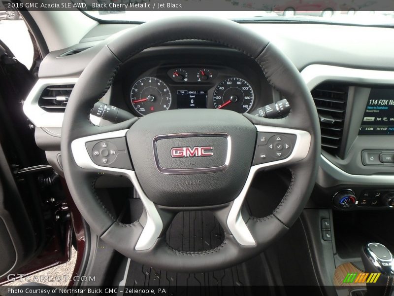 Black Cherry Metallic / Jet Black 2018 GMC Acadia SLE AWD