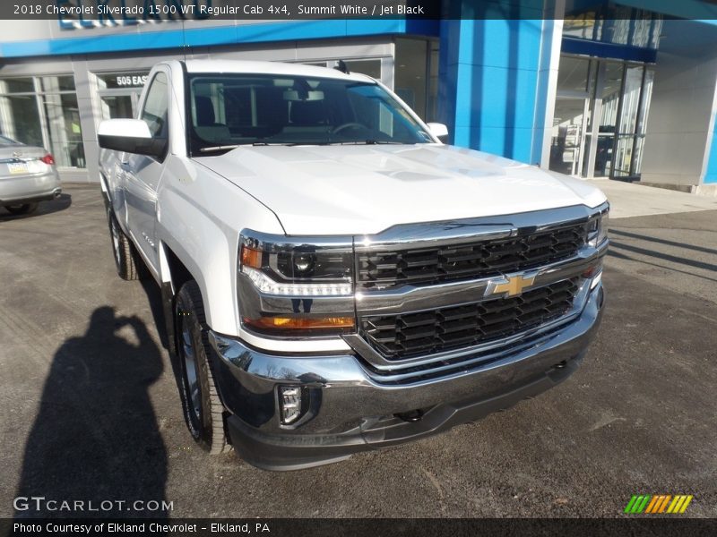 Summit White / Jet Black 2018 Chevrolet Silverado 1500 WT Regular Cab 4x4