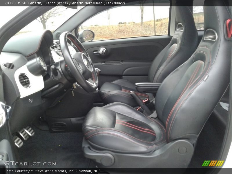 Bianco (White) / Abarth Nero/Nero (Black/Black) 2013 Fiat 500 Abarth