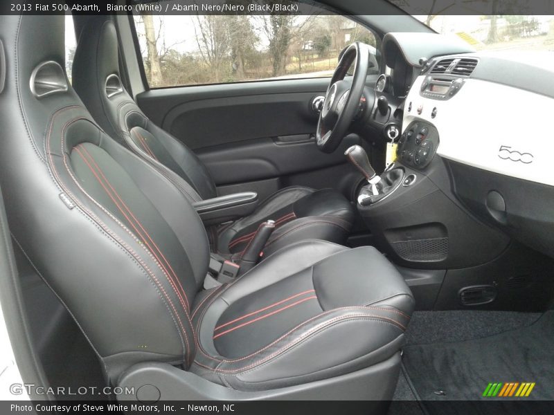 Bianco (White) / Abarth Nero/Nero (Black/Black) 2013 Fiat 500 Abarth