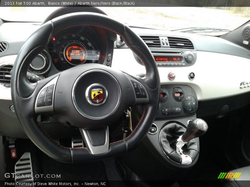 Bianco (White) / Abarth Nero/Nero (Black/Black) 2013 Fiat 500 Abarth