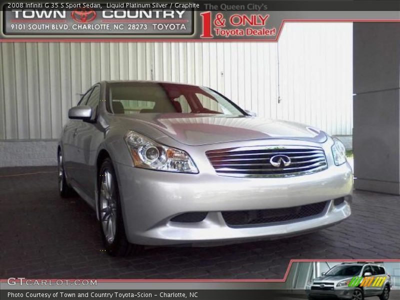 Liquid Platinum Silver / Graphite 2008 Infiniti G 35 S Sport Sedan