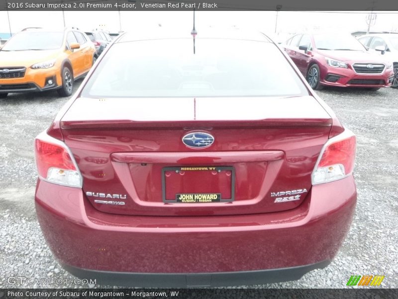 Venetian Red Pearl / Black 2016 Subaru Impreza 2.0i Premium 4-door