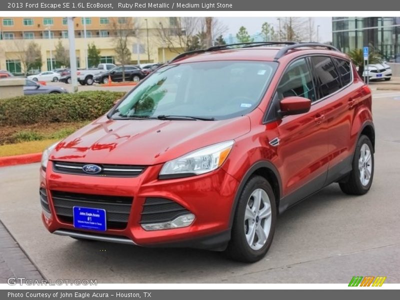 Ruby Red Metallic / Medium Light Stone 2013 Ford Escape SE 1.6L EcoBoost