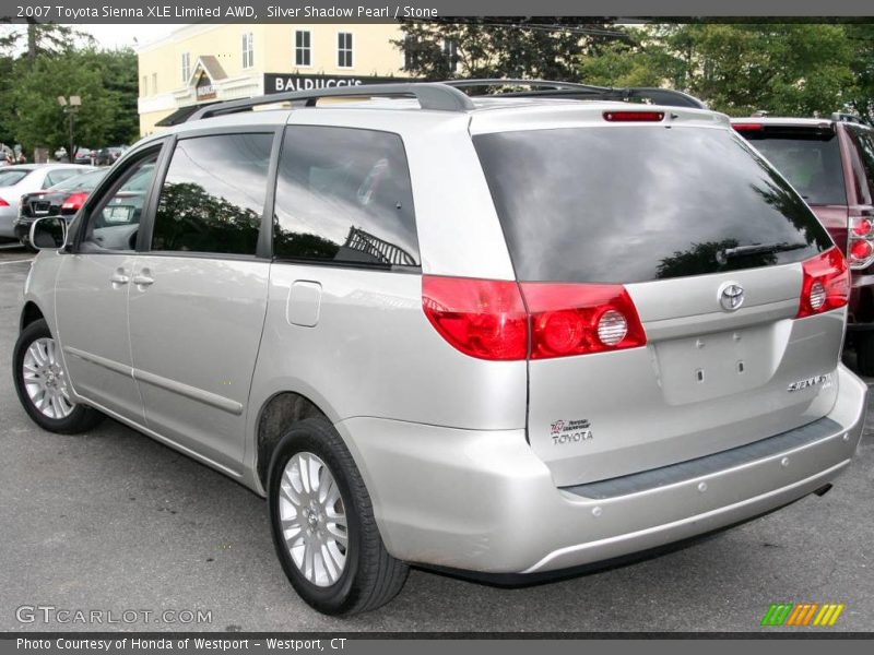 Silver Shadow Pearl / Stone 2007 Toyota Sienna XLE Limited AWD