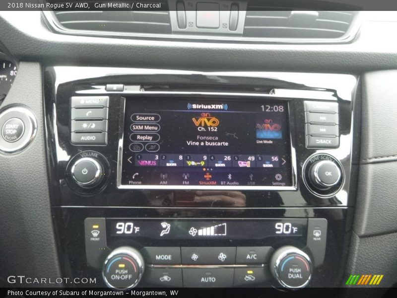 Gun Metallic / Charcoal 2018 Nissan Rogue SV AWD