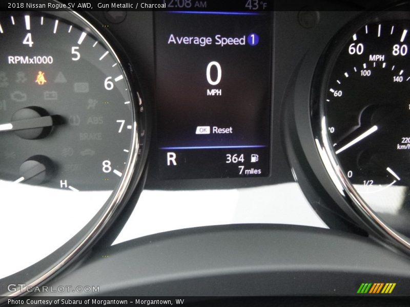 Gun Metallic / Charcoal 2018 Nissan Rogue SV AWD