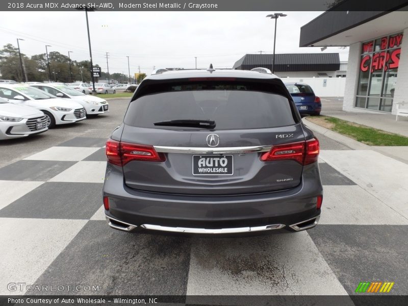Modern Steel Metallic / Graystone 2018 Acura MDX Advance SH-AWD