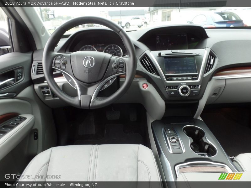 Modern Steel Metallic / Graystone 2018 Acura MDX Advance SH-AWD