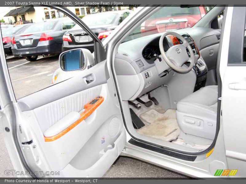 Silver Shadow Pearl / Stone 2007 Toyota Sienna XLE Limited AWD