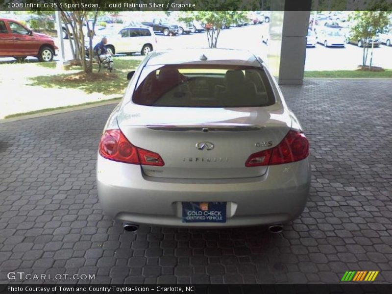 Liquid Platinum Silver / Graphite 2008 Infiniti G 35 S Sport Sedan