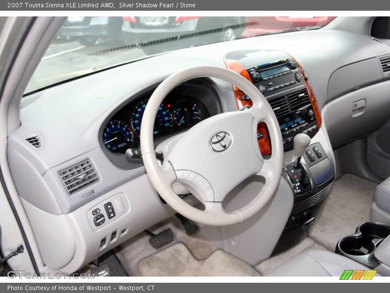 Silver Shadow Pearl / Stone 2007 Toyota Sienna XLE Limited AWD