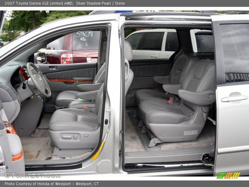 Silver Shadow Pearl / Stone 2007 Toyota Sienna XLE Limited AWD