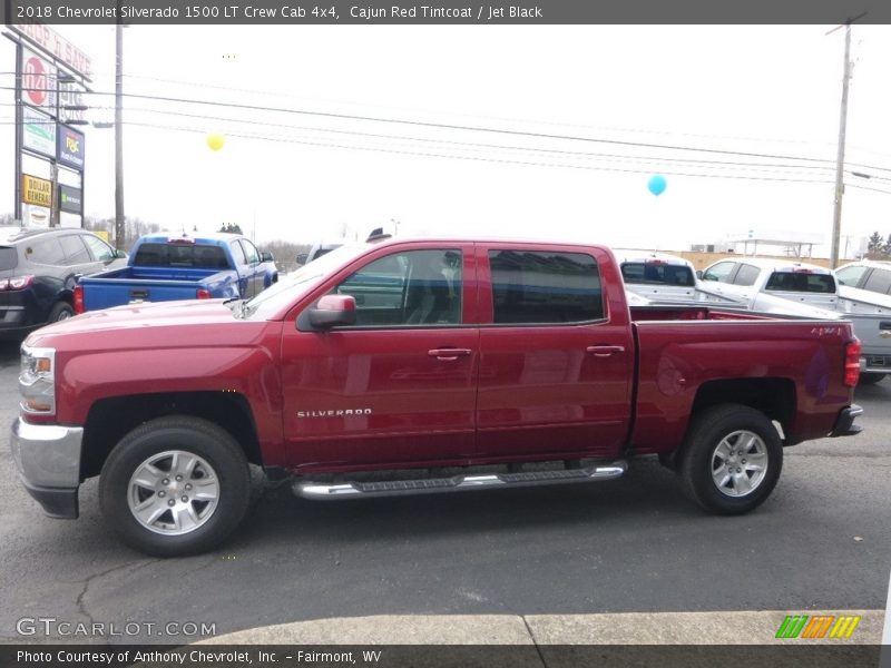 Cajun Red Tintcoat / Jet Black 2018 Chevrolet Silverado 1500 LT Crew Cab 4x4