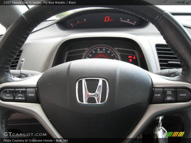 Fiji Blue Metallic / Black 2007 Honda Civic Si Sedan