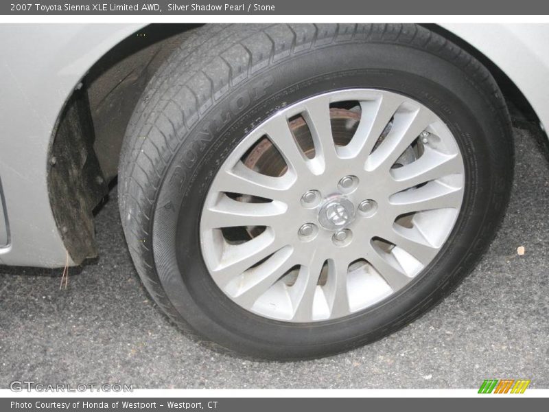 Silver Shadow Pearl / Stone 2007 Toyota Sienna XLE Limited AWD
