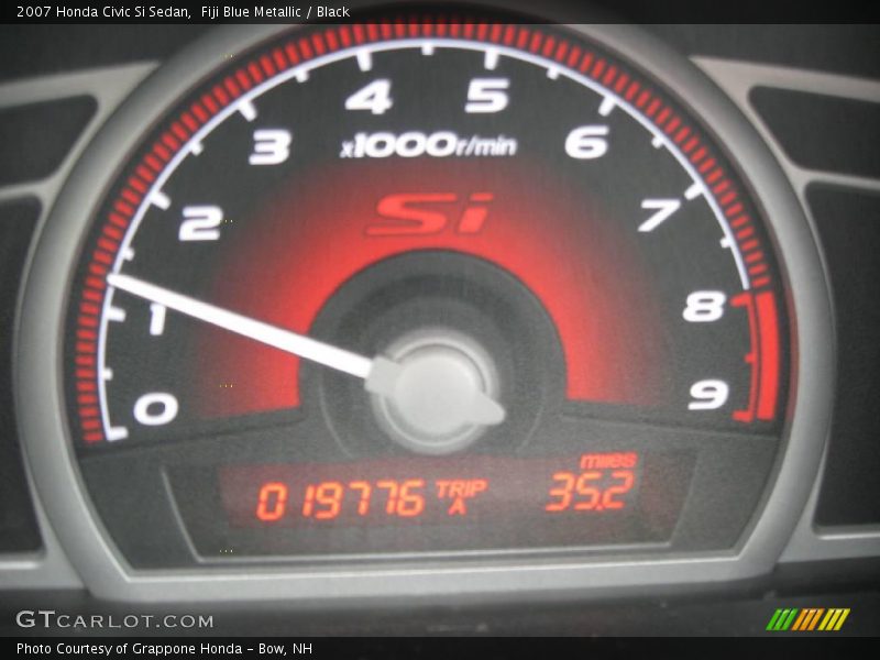 Fiji Blue Metallic / Black 2007 Honda Civic Si Sedan