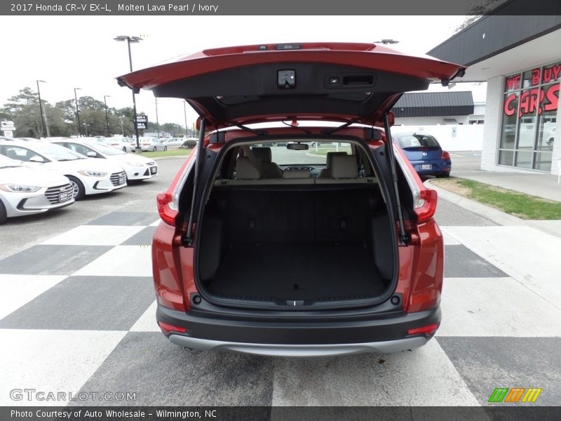 Molten Lava Pearl / Ivory 2017 Honda CR-V EX-L