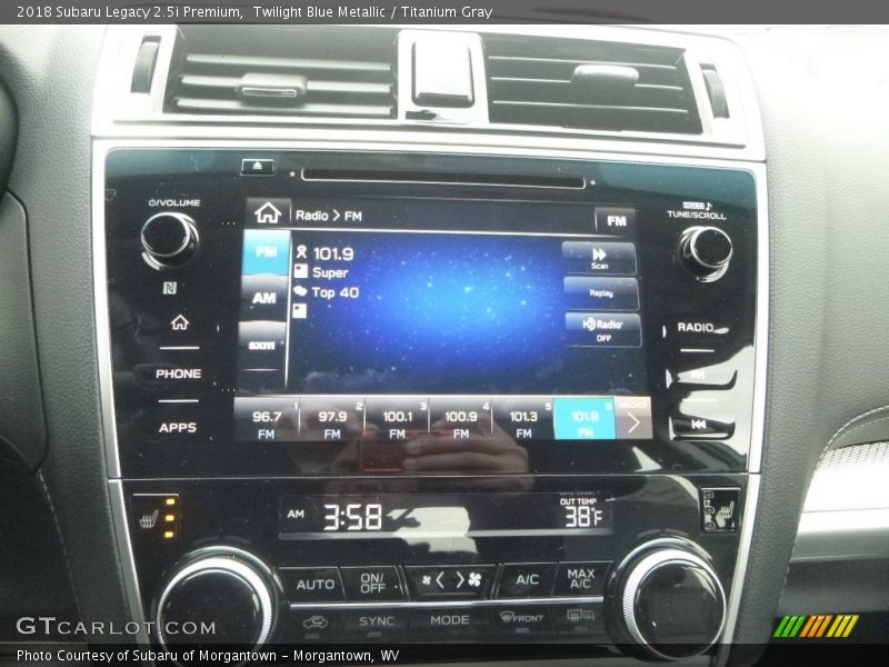 Twilight Blue Metallic / Titanium Gray 2018 Subaru Legacy 2.5i Premium