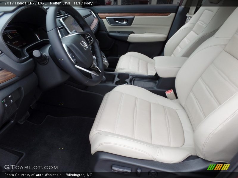 Molten Lava Pearl / Ivory 2017 Honda CR-V EX-L